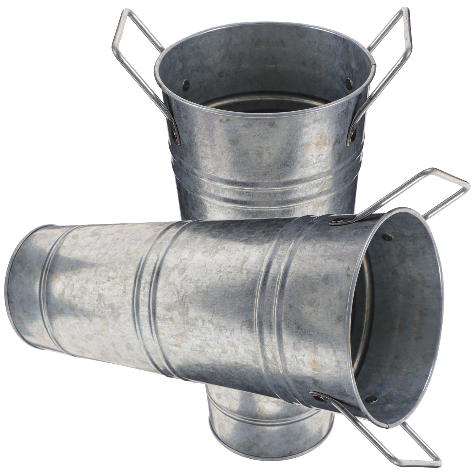Florist Supply Buckets - 2Pcs Galvanized Flower Bucket Vintage Metal