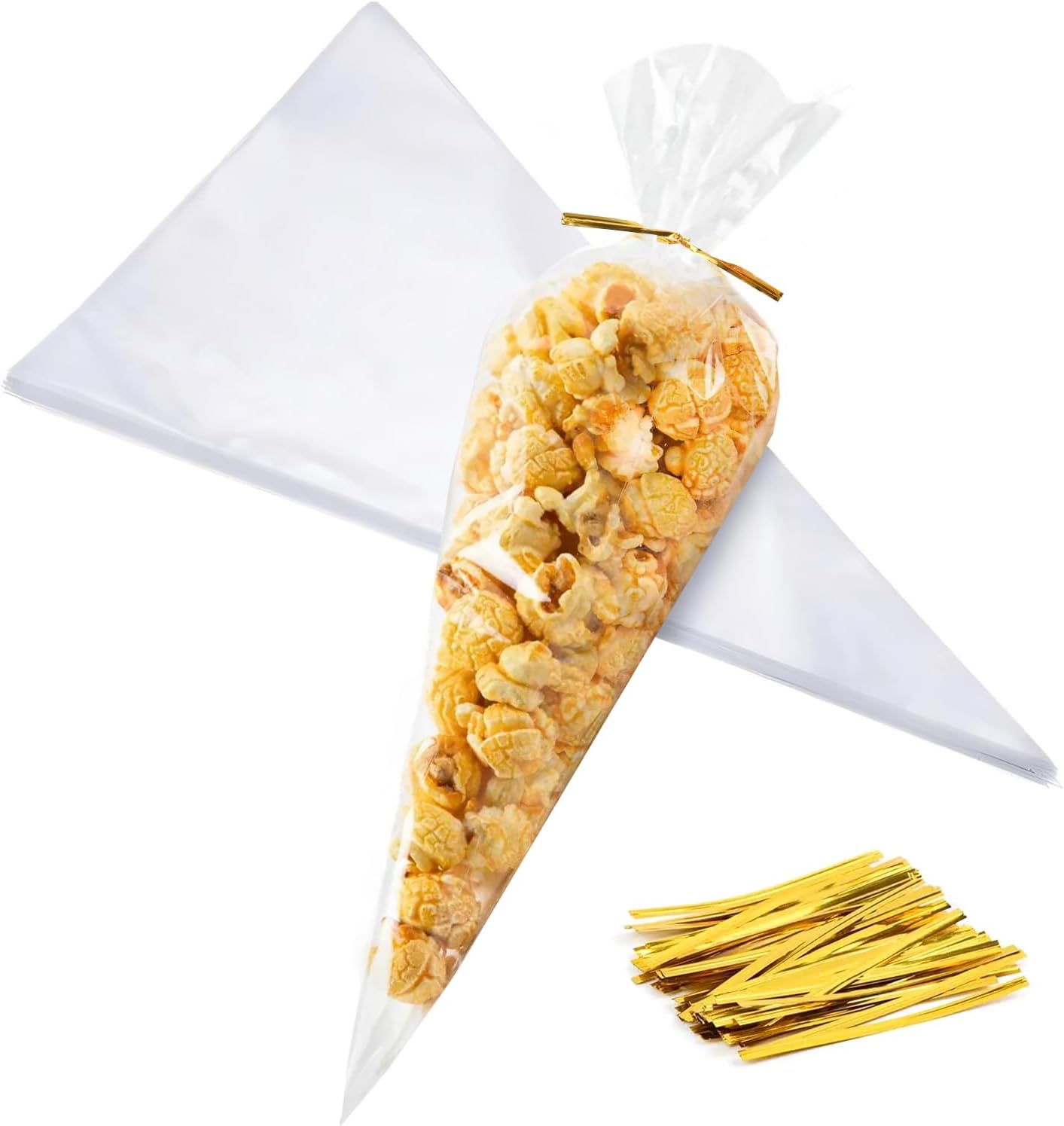 Cellophane Wrap Clear - Cone Cellophane Treat Bags 100 Pcs