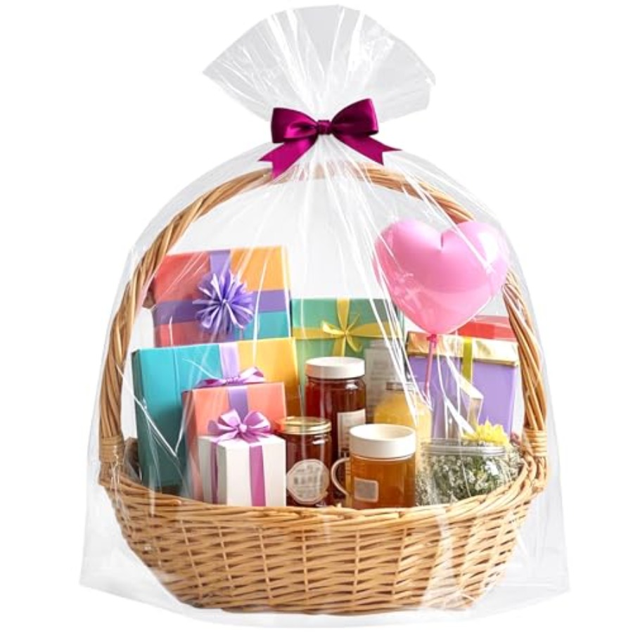 Cellophane Wrap Clear - Extra Large Easter Cellophane Bags 40x50