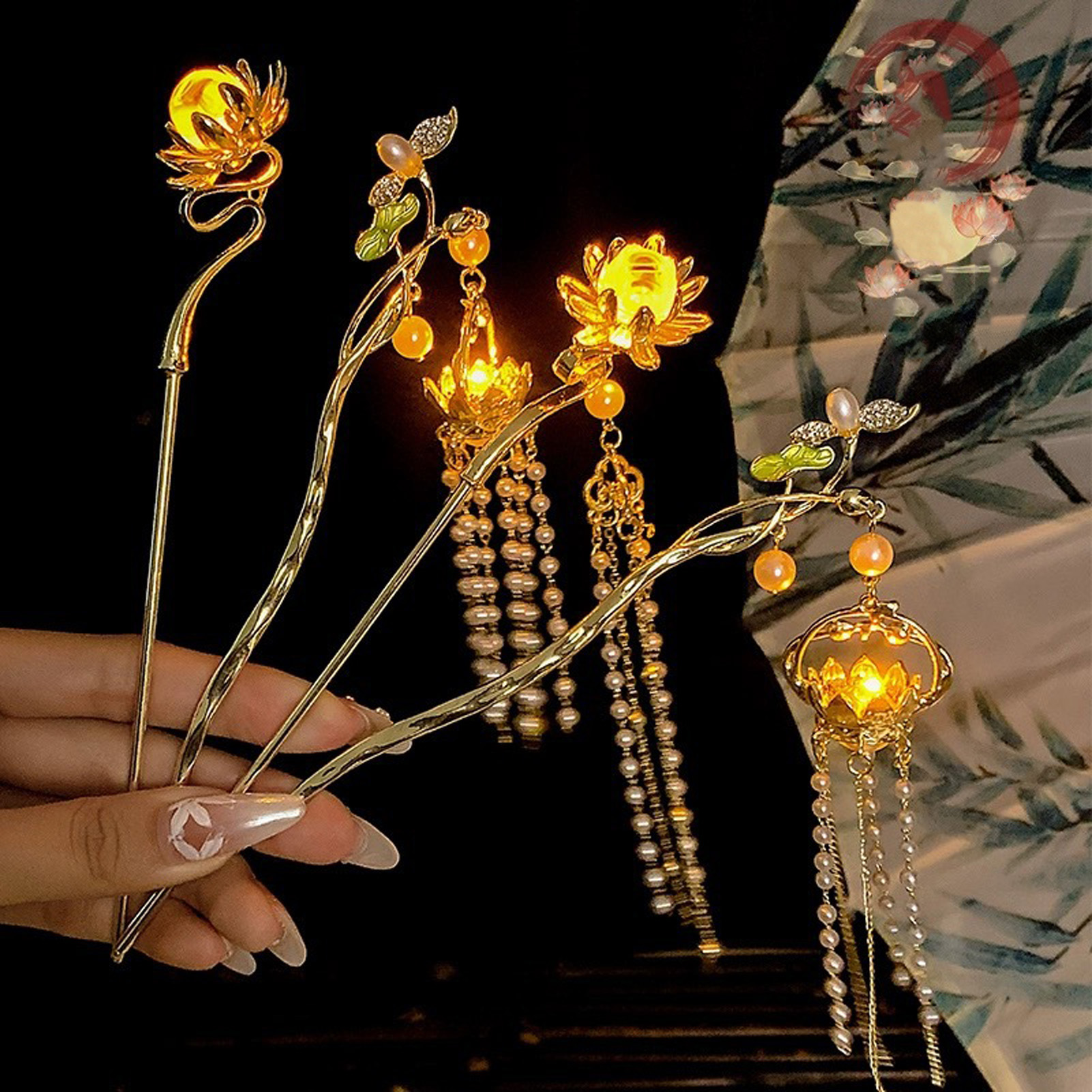 Supply Florist - Luminous Flower Hairpin For Women Creative