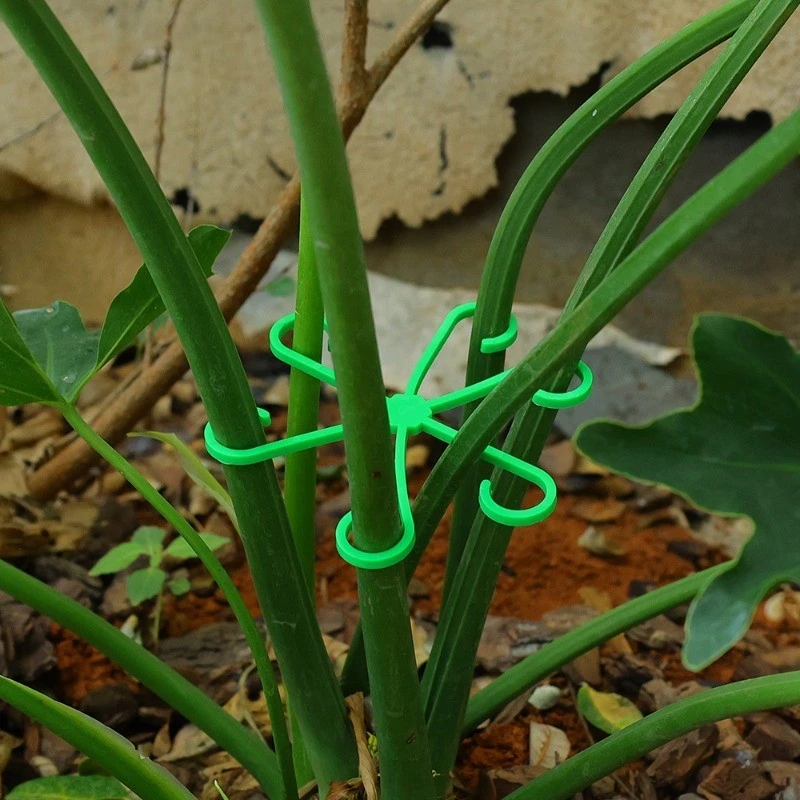 Florist Supp - 4pcs Plant Stem Support Clips Flower