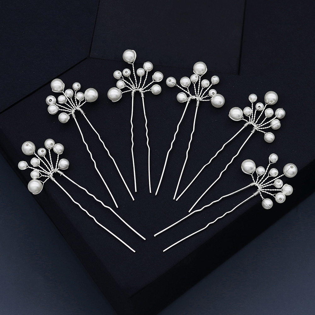 Supply Florist - Vintage Pearl Flower Hairpin Set Elegant