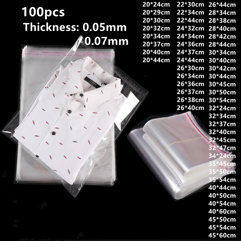 100pcs Clear Plastic Bag Food  - Cellophane Wrap Clear incelemesi ve fiyatı