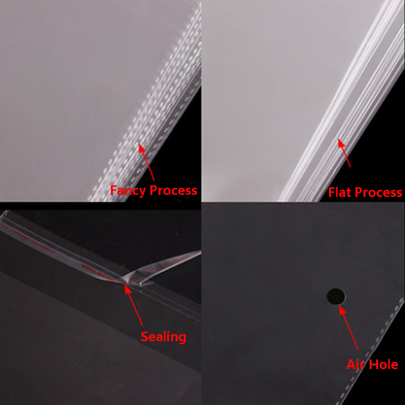 100pcs Clear Plastic Bag Food  - Cellophane Wrap Clear incelemesi ve fiyatı