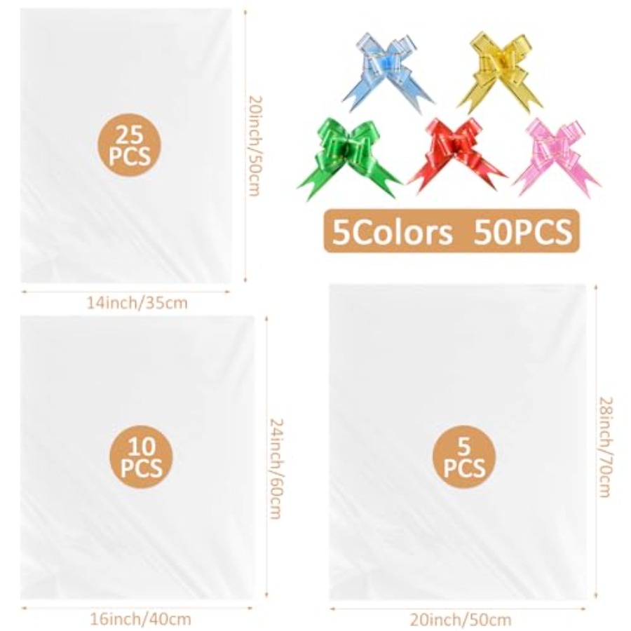 90PCS Shrink Wrap Bags for Chr - Cellophane Wrap Clear incelemesi ve fiyatı