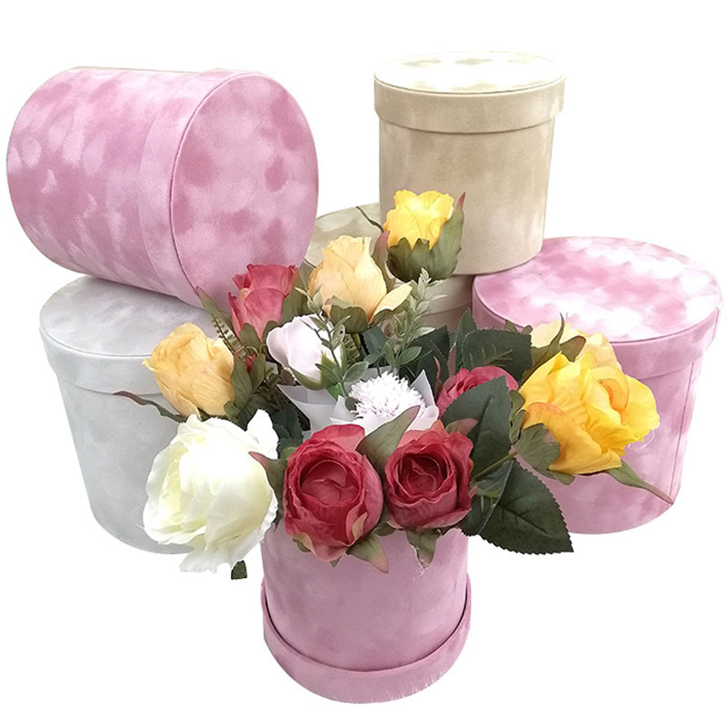 3Pcs/Set Velvet Gift Box Round - Florist Supply Buckets incelemesi ve fiyatı