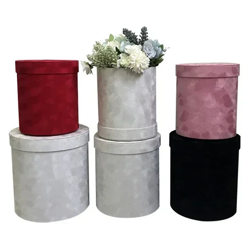 3Pcs/Set Velvet Gift Box Round - Florist Supply Buckets incelemesi ve fiyatı