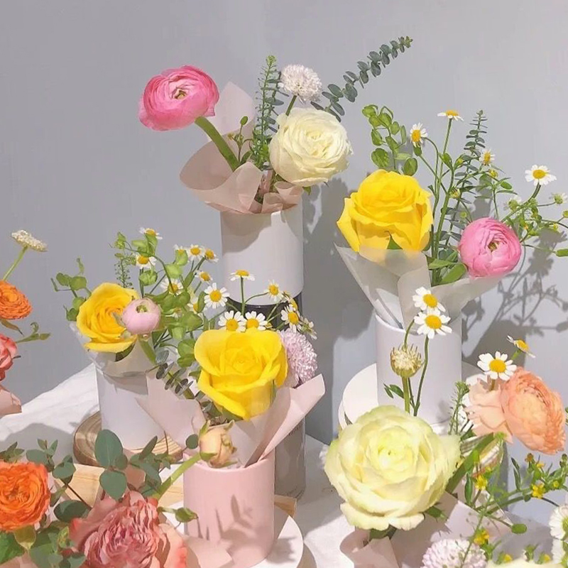 4pcs Mini Round Flower Box Gif - Florist Supply Buckets incelemesi ve fiyatı