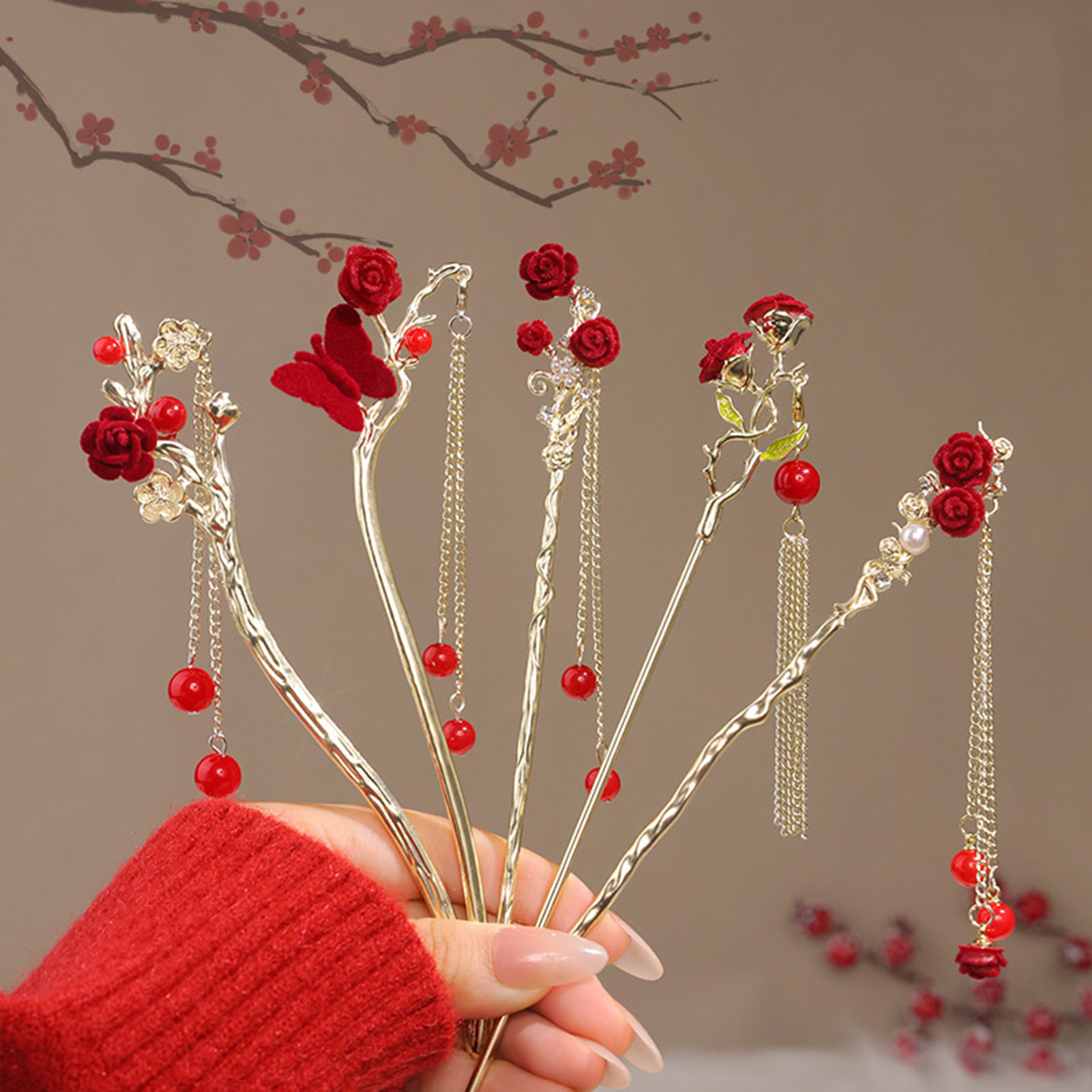 Chinese Style Rose Flower Hair - Supply Florist incelemesi ve fiyatı