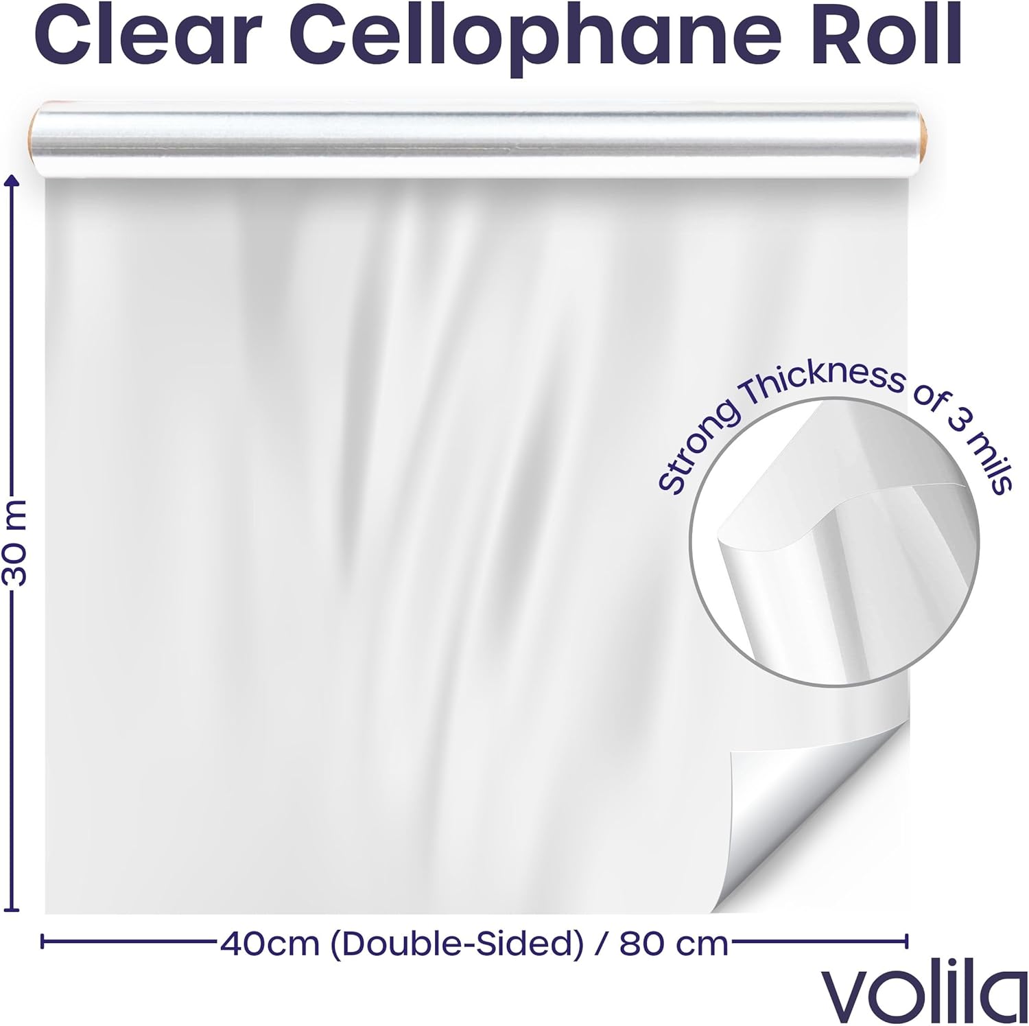 Clear Cellophane Wrap Roll, 31 - Cellophane Wrap Clear incelemesi ve fiyatı