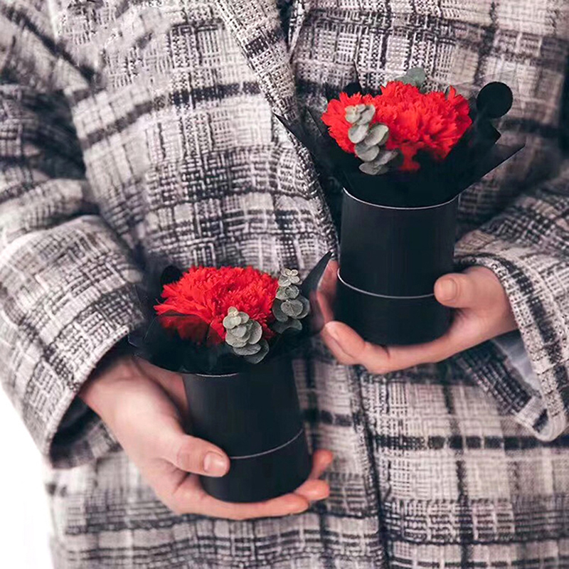 Round Flower Paper Box With Li - Florist Supply Buckets incelemesi ve fiyatı
