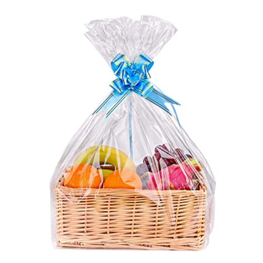 Clear Basket Bags 20Pack Large - Cellophane Wrap Clear incelemesi ve fiyatı