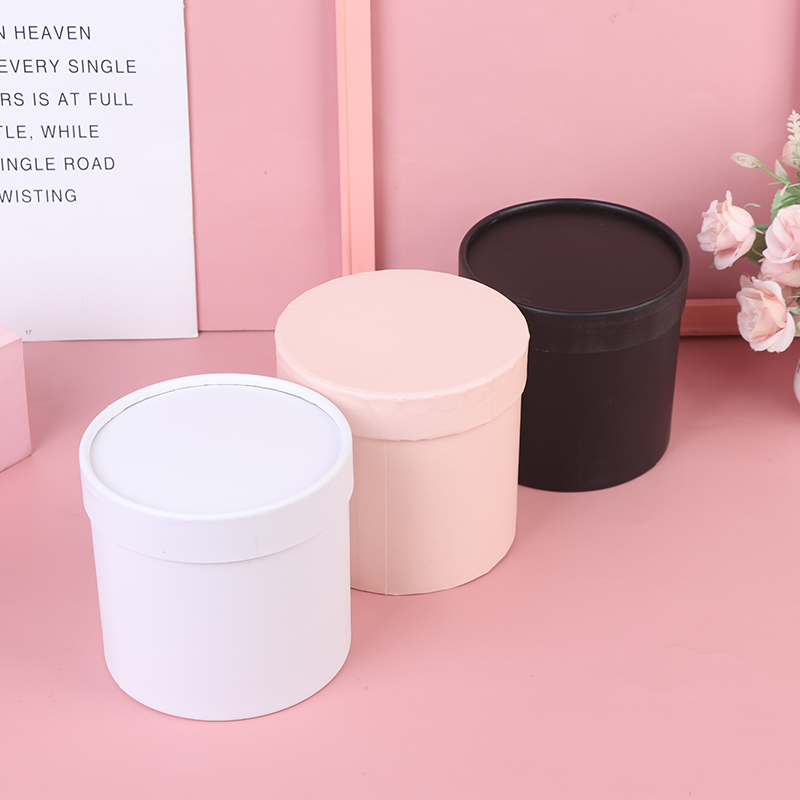 1PC Round Flower Paper Gift Bo - Florist Supply Buckets incelemesi ve fiyatı